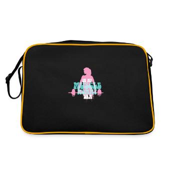In My Muscle Mommy Era Mother's Day Personal - Retro Tasche - Schwarz/Gold - Hinten