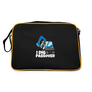 Je creuse la Pâque Fête juive drôle Heureuse - Sac Retro - noir/or - Dos