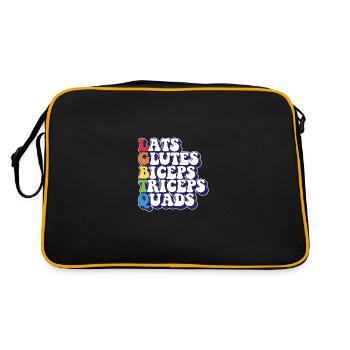 LGBTQ Rainbow Pride Lats Glutes Biceps Triceps - Retro Bag - black/gold - Back