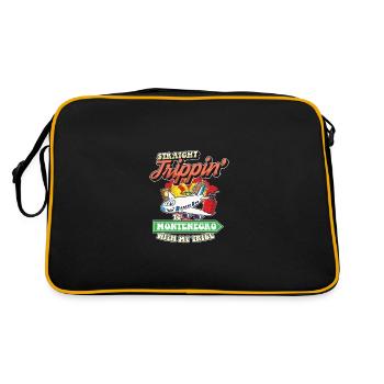Straight Trippin To Montenegro With My Tribe - Retro Bag - black/gold - Back