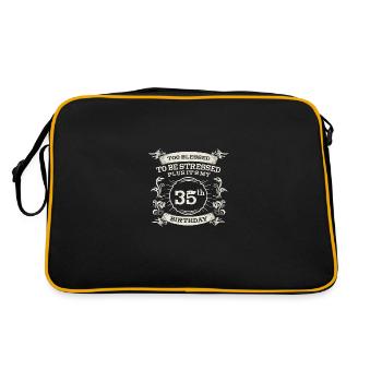 Trop béni pour être stressé 35e anniversaire - Sac Retro - noir/or - Dos