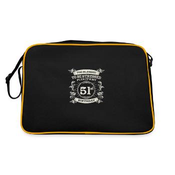 Trop béni pour être stressé 51e anniversaire 51 ans - Sac Retro - noir/or - Dos