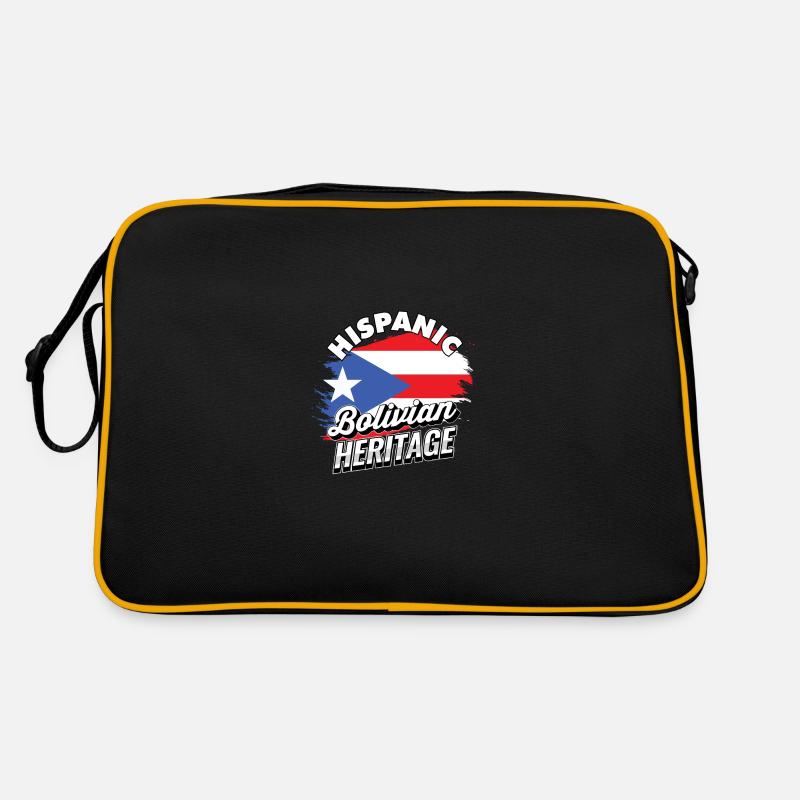 Hispanic Bolivian Heritage Pride Flag Celebration Retro Bag