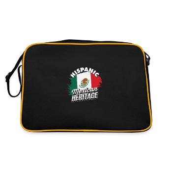 Fierté du patrimoine hispano-mexicain - Mexique - Sac Retro - noir/or - Dos