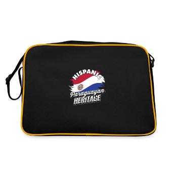 Patrimoine hispanique paraguayen - Cadeaux du patrimoine des États-Unis - Sac Retro - noir/or - Dos