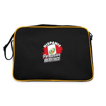 Patrimoine hispanique péruvien - Cadeaux du patrimoine péruvien - Sac Retro - noir/or - Dos