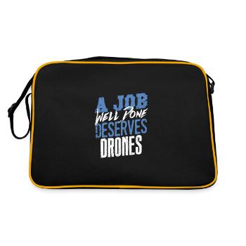 A Job Well Done Deserves Drones Statement - Retro Bag - black/gold - Back