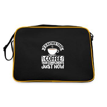 Je préfère prendre du café que des compliments tout à l’heure - Sac Retro - noir/or - Dos
