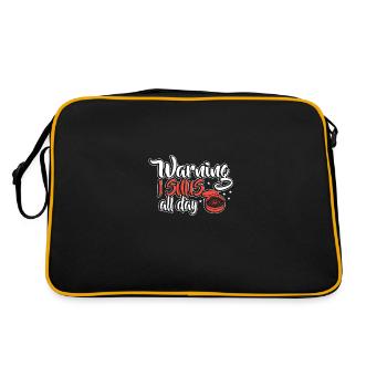 Snus rauchfrei Nichtraucher Nikotin Antiraucher - Retro Tasche - Schwarz/Gold - Hinten