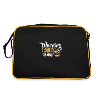 Snus rauchfrei Nichtraucher Nikotin Antiraucher - Retro Tasche - Schwarz/Gold - Hinten