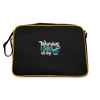 Snus rauchfrei Nichtraucher Nikotin Antiraucher - Retro Tasche - Schwarz/Gold - Hinten