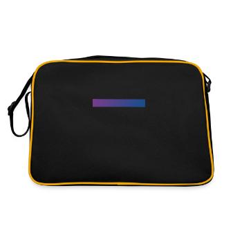 Gradient Purple & Blue - Retro Bag - black/gold - Back