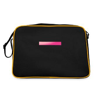 Pink Gradient Bars - Retro Bag - black/gold - Back