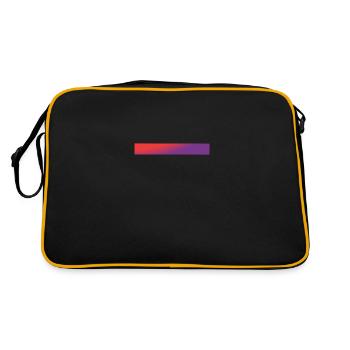 Red & Purple Gradient Bars - Retro Bag - black/gold - Back