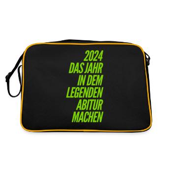 Dictons drôles de l’obtention du diplôme d’études secondaires - Sac Retro - noir/or - Dos