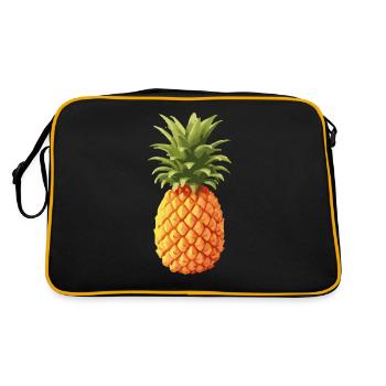 Pineapple colorful - Retro Bag - black/gold - Back
