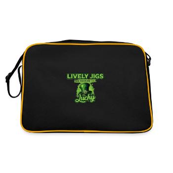 Lively Jigs Make Everyday Feel Lucky St Patricks - Retro Bag - black/gold - Back