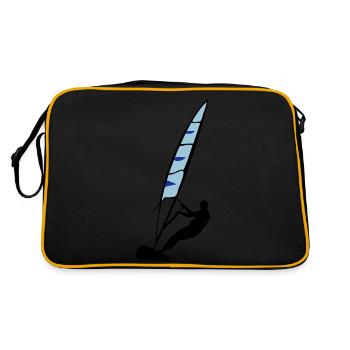 Windsurfing - Retro Tasche - Schwarz/Gold - Hinten