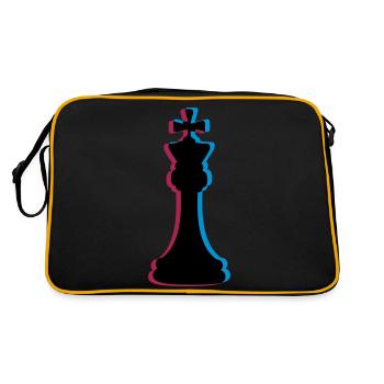 Échecs 3D effet - Sac Retro - noir/or - Dos