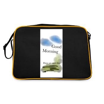 Good Morning, have an nice day - Retro Bag - black/gold - Back