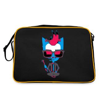 Boulbi le punk - Retro Tasche - Schwarz/Gold - Hinten