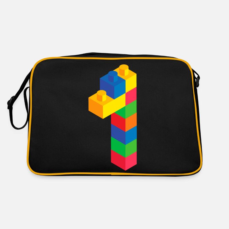 Mignon bloc bâtiment 1er cadeau d’anniversaire 1 an Sac Retro