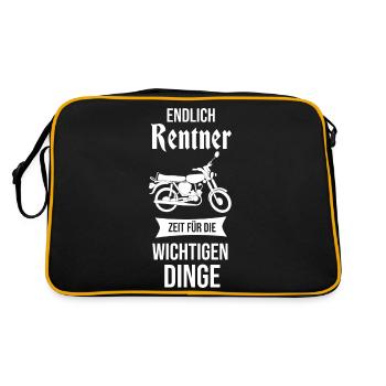 cyclomoteur retraité retraite gdr retraite ossi cult - Sac Retro - noir/or - Dos