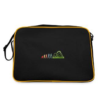 Achterbahn - Retro Tasche - Schwarz/Gold - Hinten