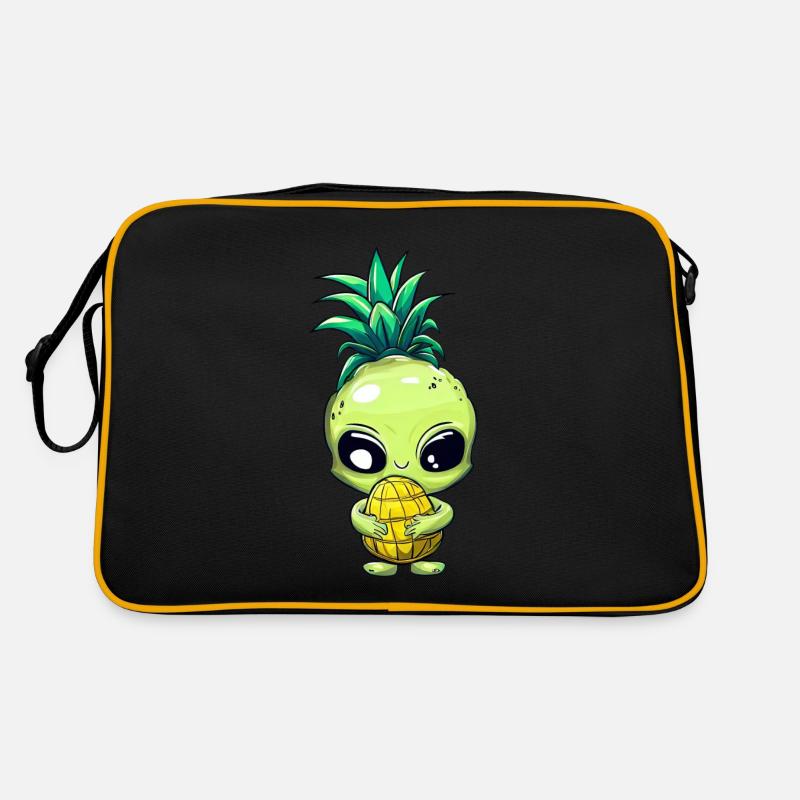 Alien with pineapple hair Retro Bag