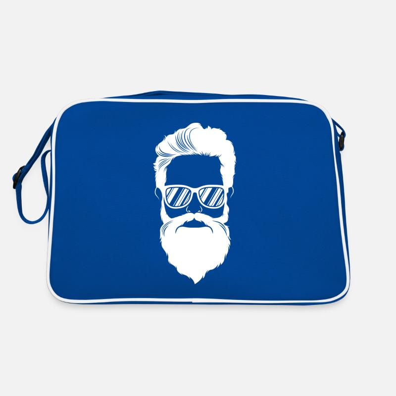 hipster kopf bart cool Retro Tasche