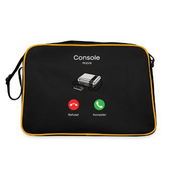 appel de la console - Sac Retro - noir/or - Dos