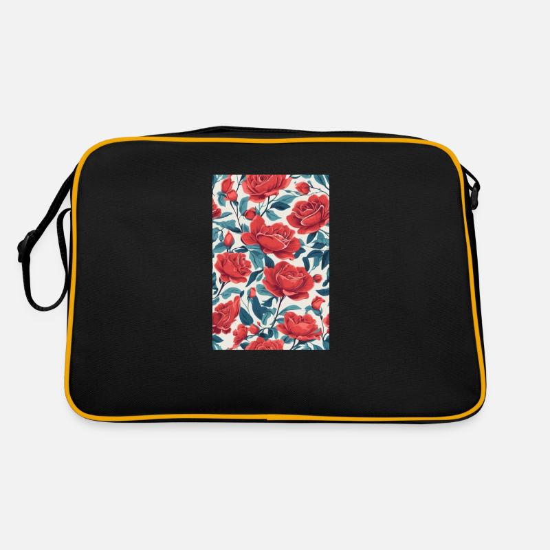 Rote Rosen Retro Tasche