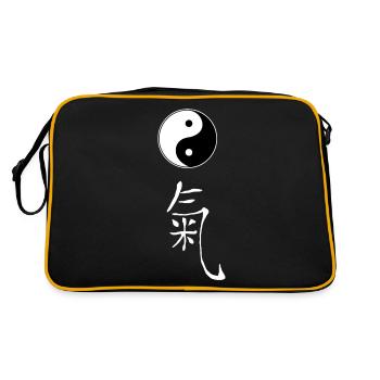 yin yang qi - Sac Retro - noir/or - Dos