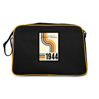 Retro Vegan - Retro Tasche - Schwarz/Gold - Hinten