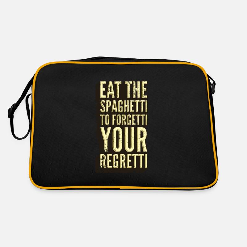 Spaghetti Regret Sarcasm Graphic Retro Bag