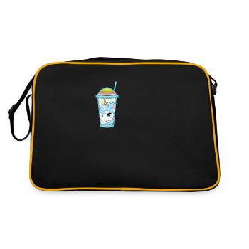 Plastic cup with dome and unicorn - Retro Bag - black/gold - Back