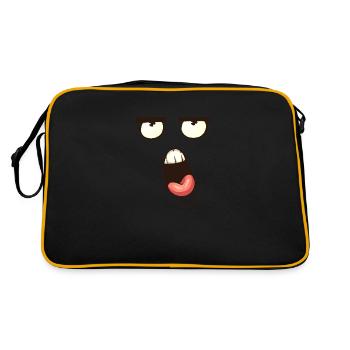 Face Cartoon LOL - Retro Tasche - Schwarz/Gold - Hinten
