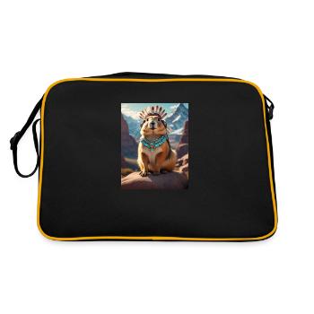 Marmotte guerrière - Sac Retro - noir/or - Dos