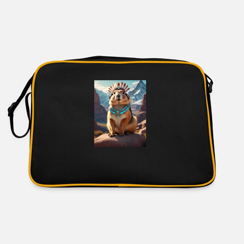 Murmeltier Krieger Retro Tasche