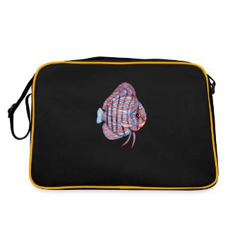 Diskus - Retro Tasche - Schwarz/Gold - Hinten