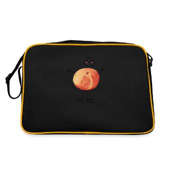 Douce petite pêche #peach #sommer - Sac Retro - noir/or - Dos