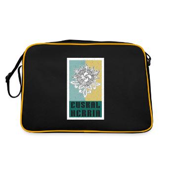 Basken Spanisch Euskal Herria Region National - Retro Tasche - Schwarz/Gold - Hinten
