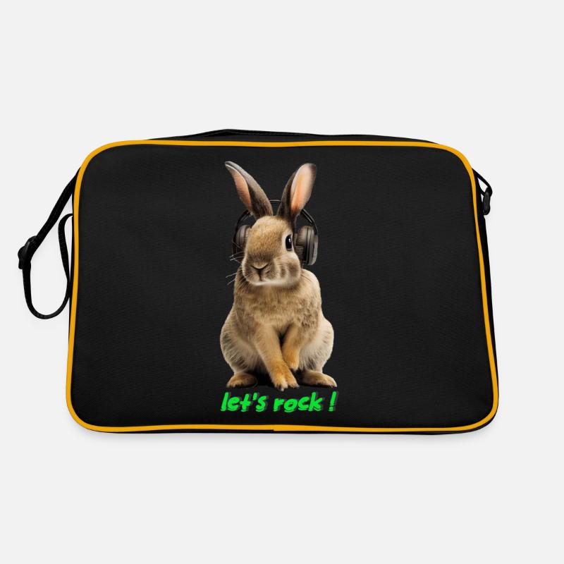 Lapin avec écouteurs Sac Retro