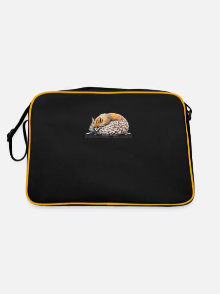 fox1 - Retro Tasche - Schwarz/Gold - Hinten