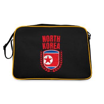 Corée du Nord - Sac Retro - noir/or - Dos