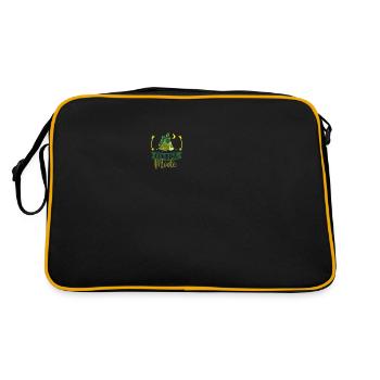 Camping - Retro Tasche - Schwarz/Gold - Hinten