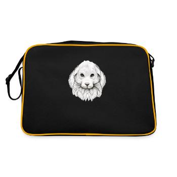Rabbit in Comic Style - Retro Bag - black/gold - Back