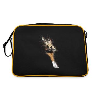 Dynamisches Eiskunstlaufen für einen - Retro Tasche - Schwarz/Gold - Hinten