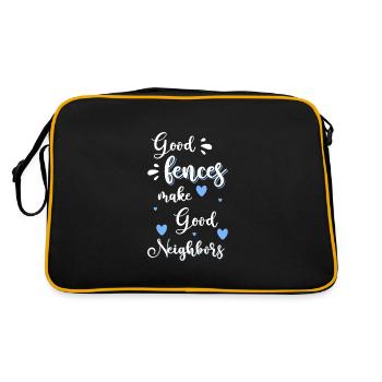 Nachbarin Haus - Retro Tasche - Schwarz/Gold - Hinten