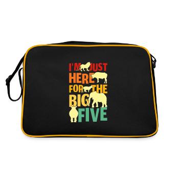 Just Here For The Big Five - Retro Bag - black/gold - Back